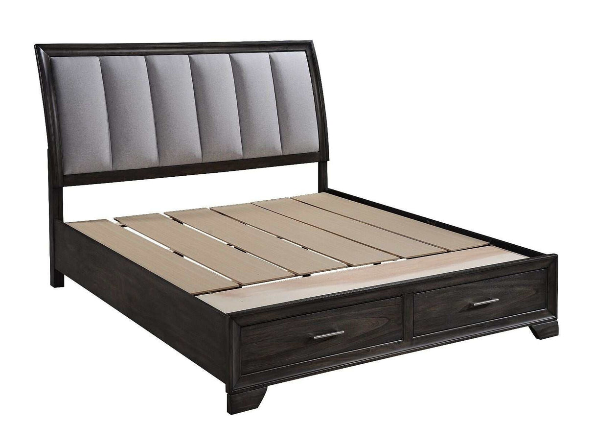 Jaymes Gray King Storage FB Platform Bed - Ornate Home