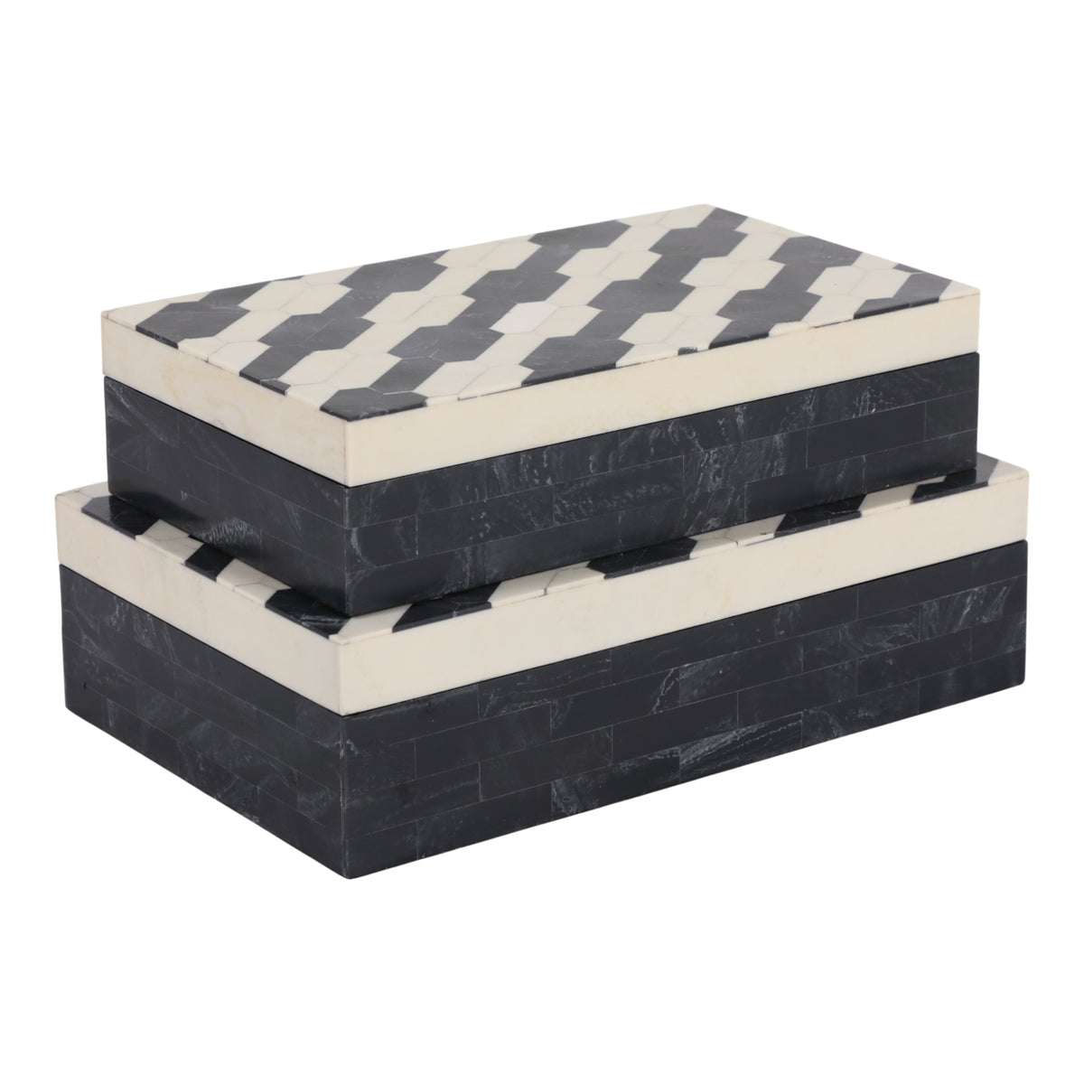 Dorsetmill Black/Ivory Boxes (Set of 2)