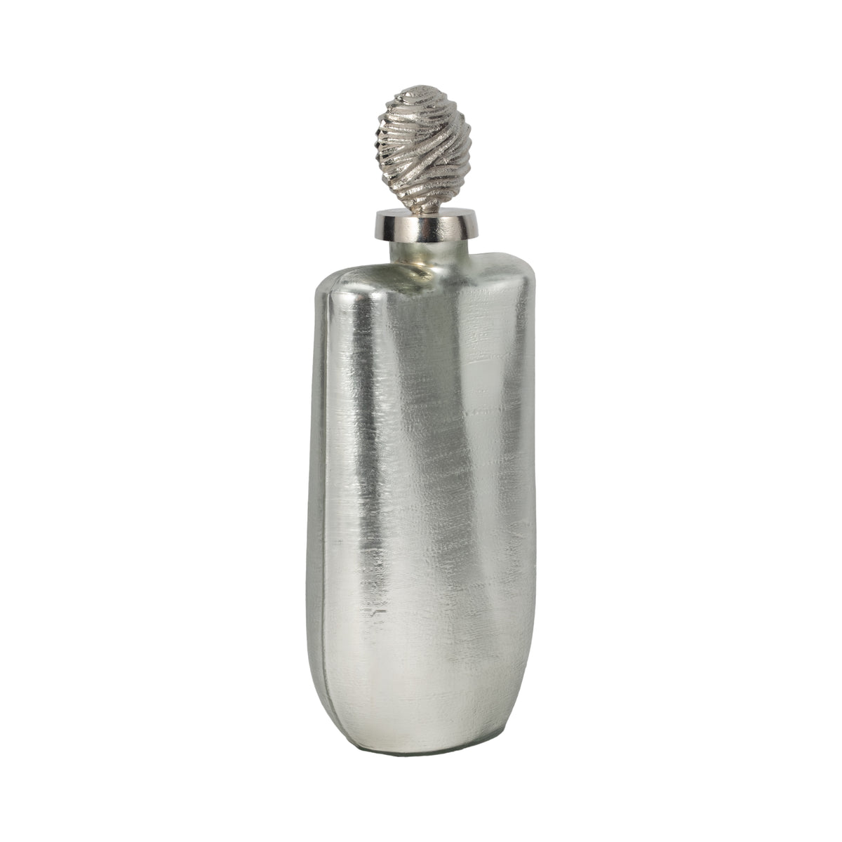 Gordon Silver/Gold Small Glass Metallic Bottle Orb with Topper