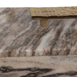 Hannchen Gray/Gold Marble Box with Inlay and Knob