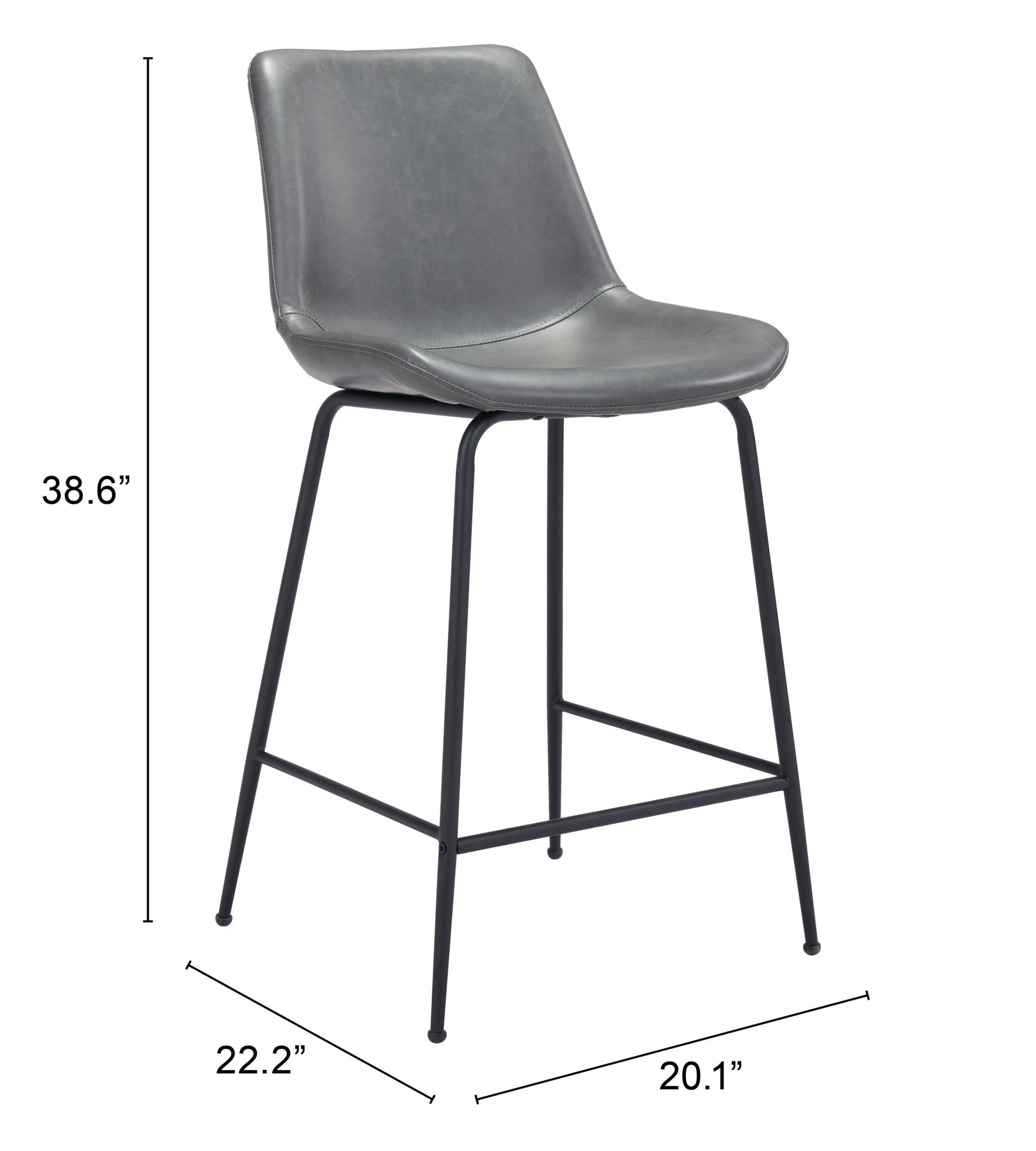 Byron Gray Counter Stool