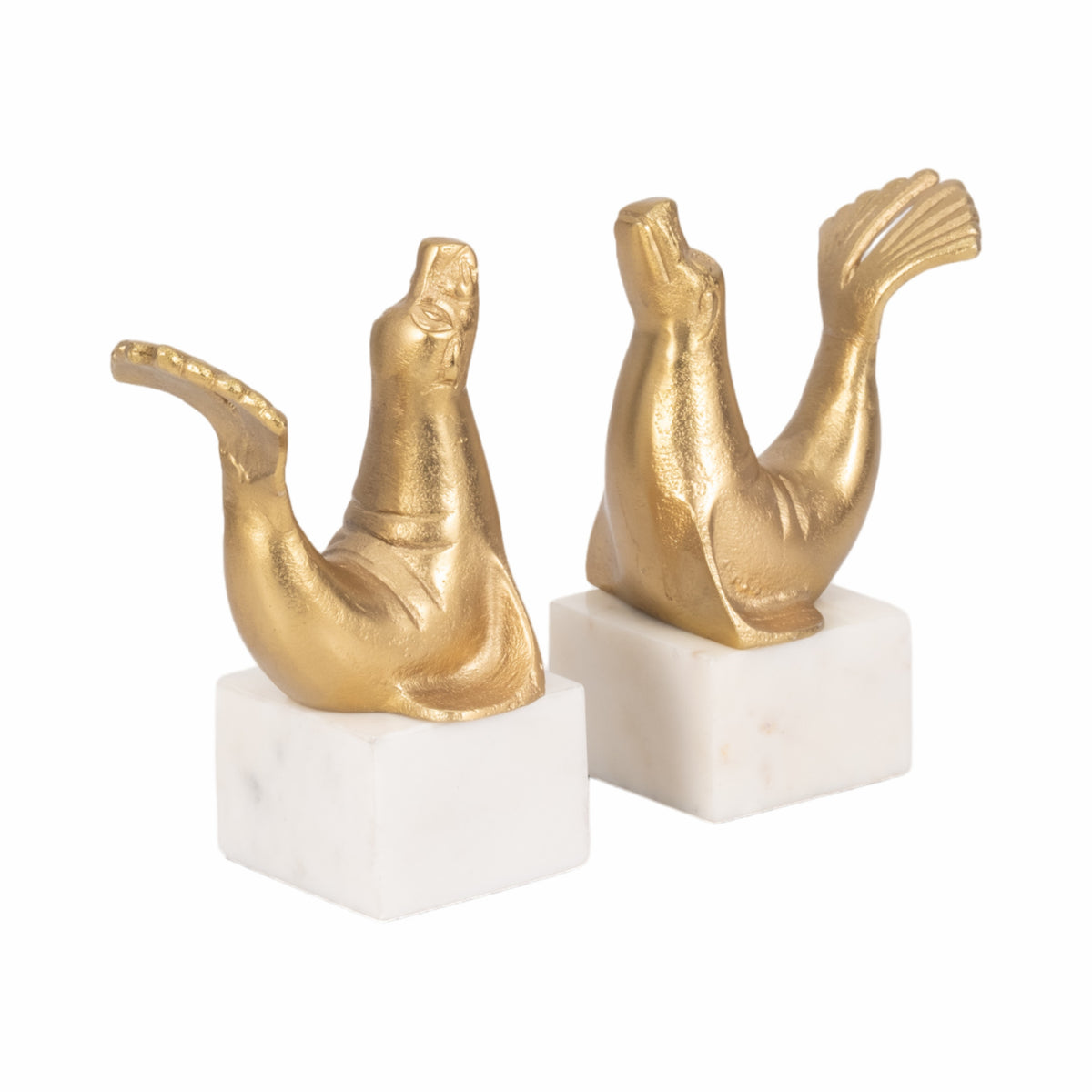 Waterloo Gold Sea Lion Bookends (Set of 2)