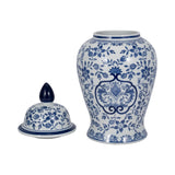 Park Hill White/Blue Temple Jar