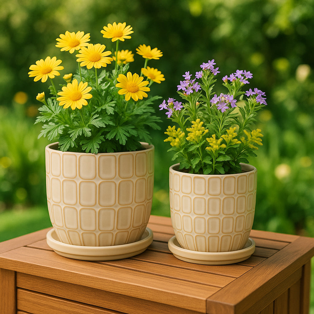 Leonaham Ivory Planters (Set of 2)