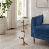 Acolita White/Gold Birds on Branch Drink Table