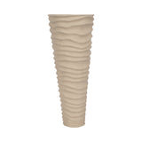 Greenville Ivory/Nickel Large Metal Rugged Vase