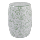 Peytonwell Green/White Garden Stool