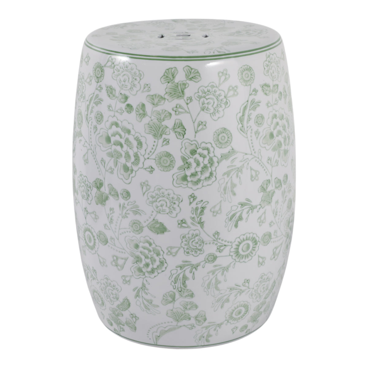 Peytonwell Green/White Garden Stool