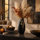 Lucashaven Black/Gold Large Vase