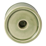 Hobergs Green Small Crackle Modern Taper and Pillar Holder