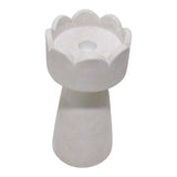 Valla White Small Scallop Edge Pillar Holder