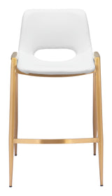 Desi White & Gold Counter Stool (Set of 2)