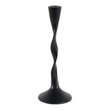 Waukena Black Large Twisted Taper Holder