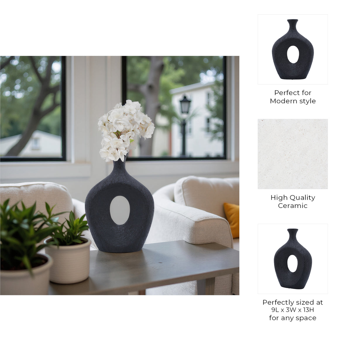 Hardencliff Black Vase
