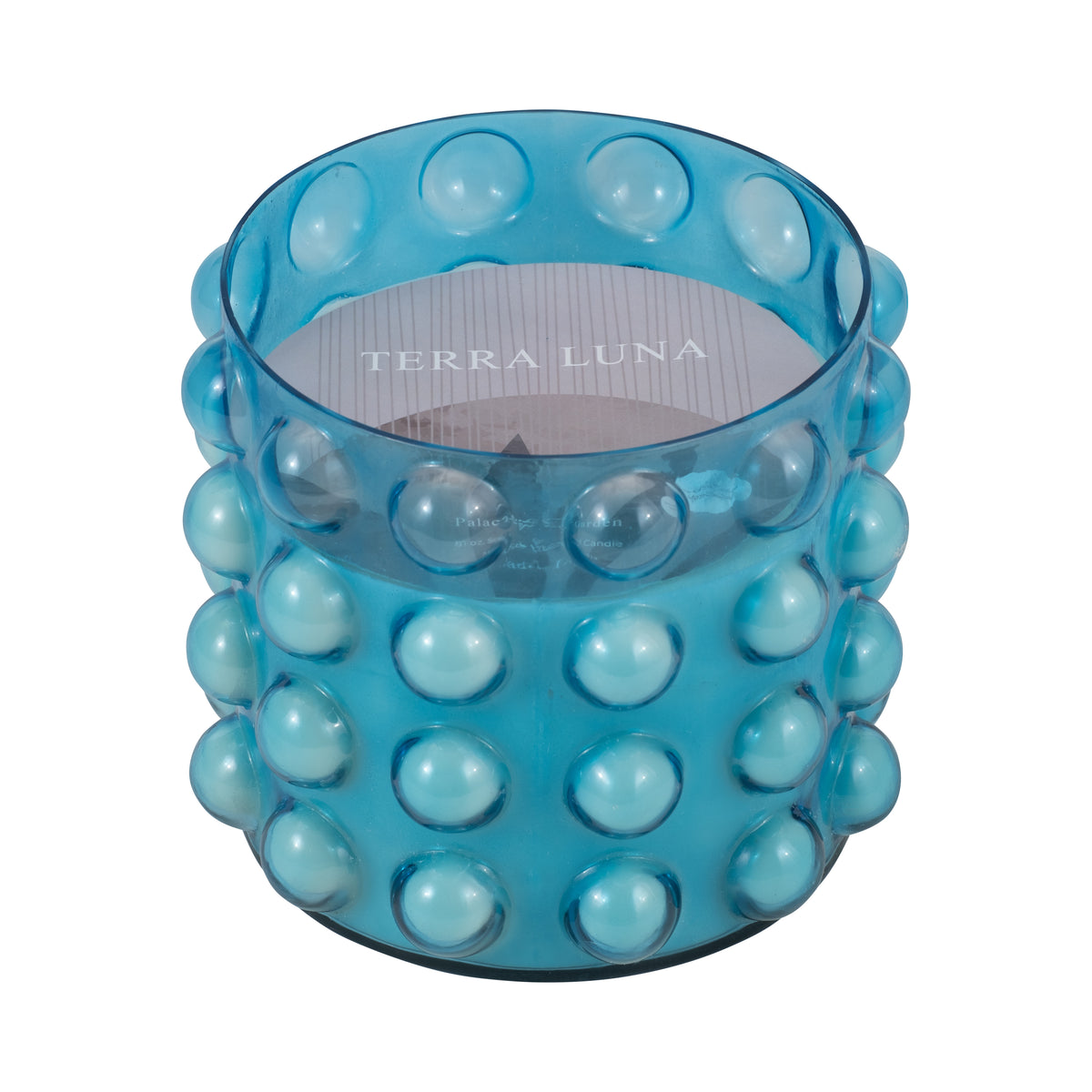 Requa Blue Glass Bubble Candle