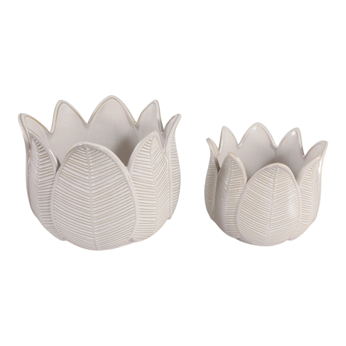 Bradyridge Ivory/White Large Planters (Set of 2)