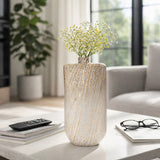 Mayfair Multicolor Large Glass Striped Stained Vase