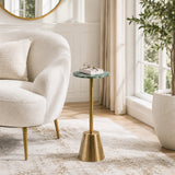 Firebaugh Green/Gold Aventurine Drink Table