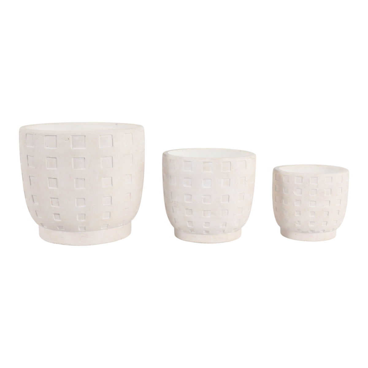 Leonaburn Ivory/White Planters (Set of 3)