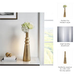Leesville Gold Metal Abstract Pillar Vase