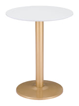 Alto White & Gold Bistro Table