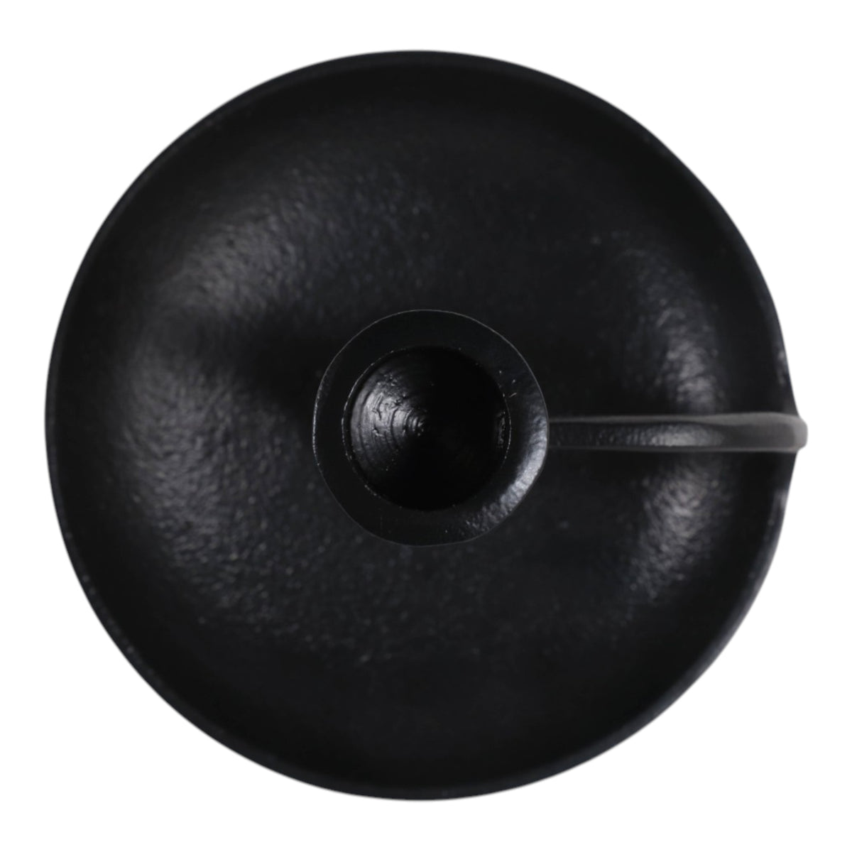 Keyes Black Small Taper Holder with Drip Dish