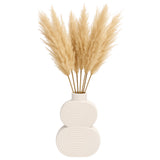 Saxon White Small Ceramic Stacked Circles Vase