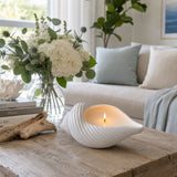 Orcutt White Sea Salt Shell Candle