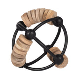 Tatumport Natural/Black Metal Abacus Orb