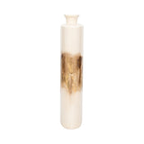 Hurleton Pearl/Gold Metal Flask Vase