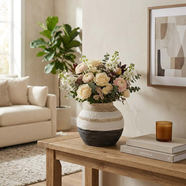 Alicemill Multicolor Striped Woven Textured Vase