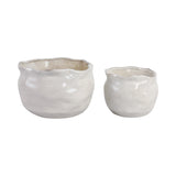 Draperstone White Planters (Set of 2)