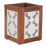 Carlinway Ivory/Brown Pencil Cup