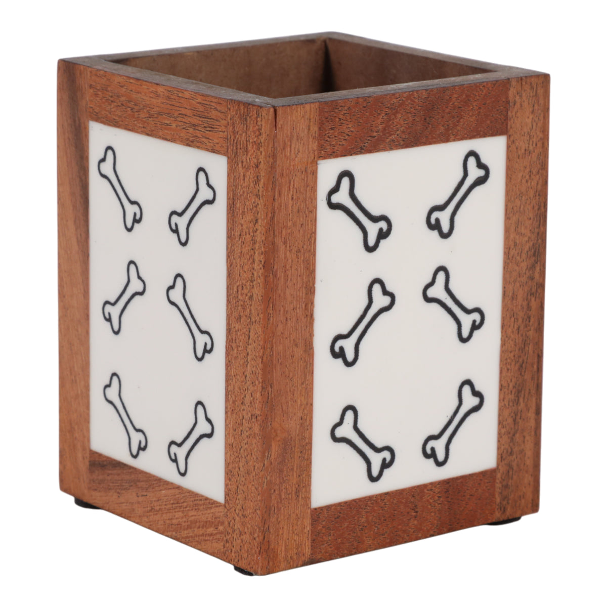 Carlinway Ivory/Brown Pencil Cup