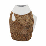 Applegate Ivory/Natural Woven Scale Terracotta Fsh Vase