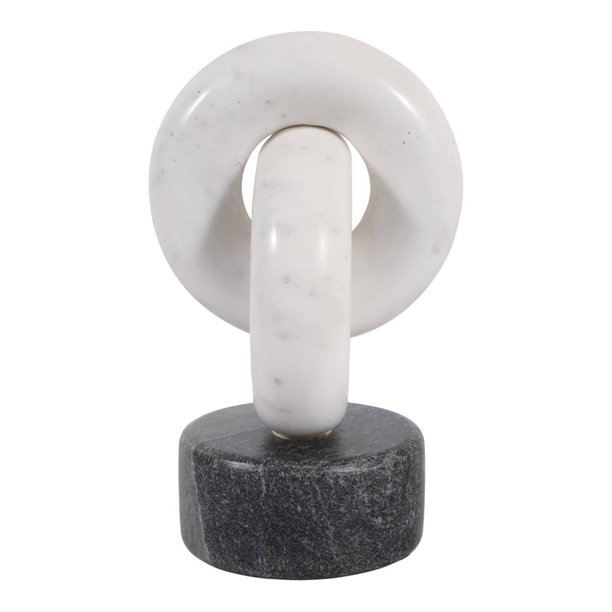 Livingston White/Gray Marble Link Sculpture
