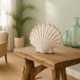 Essexrun White Sea Scallop Shell Woven Pattern