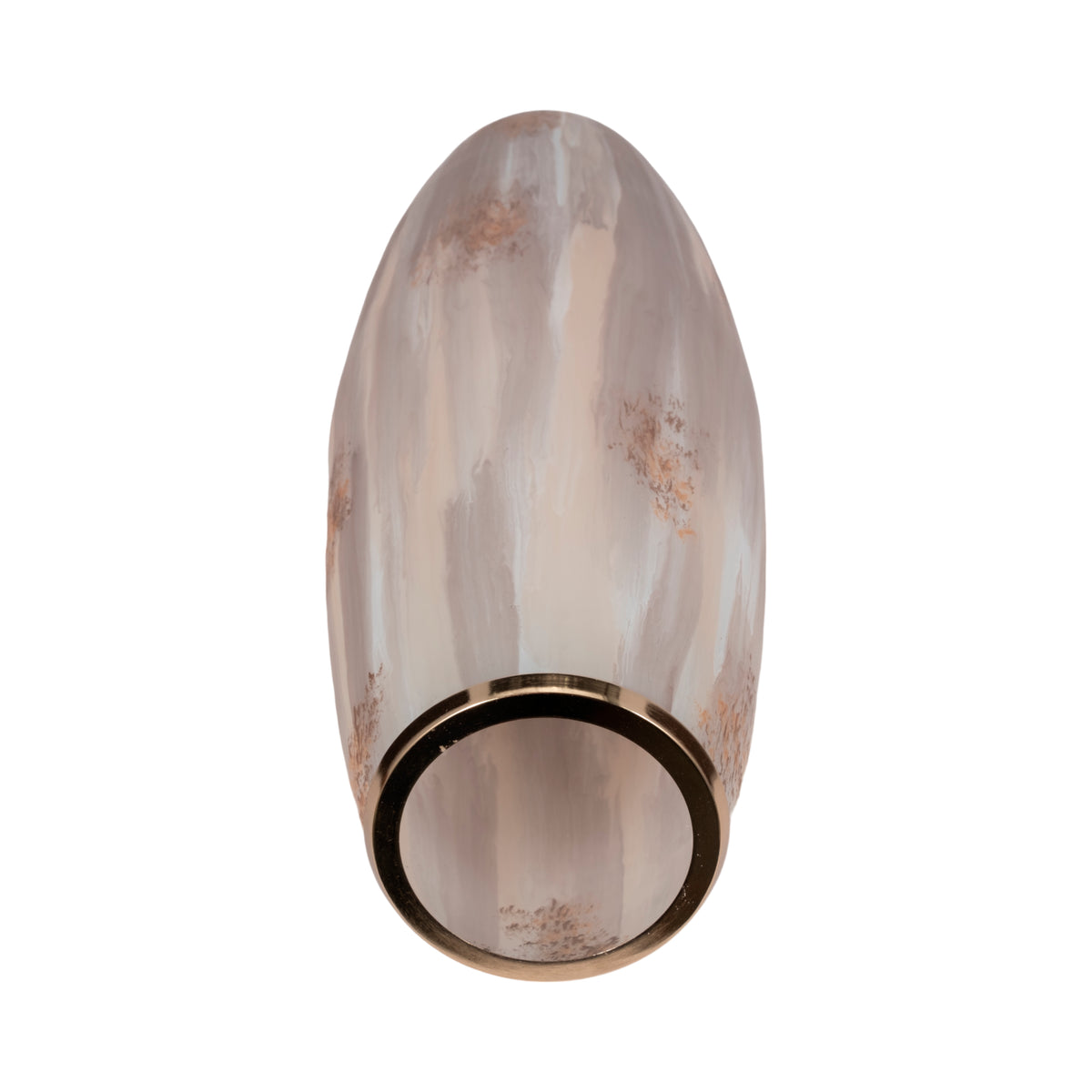 Atherton Multicolor Large Opal Finish Curved Glass Vase