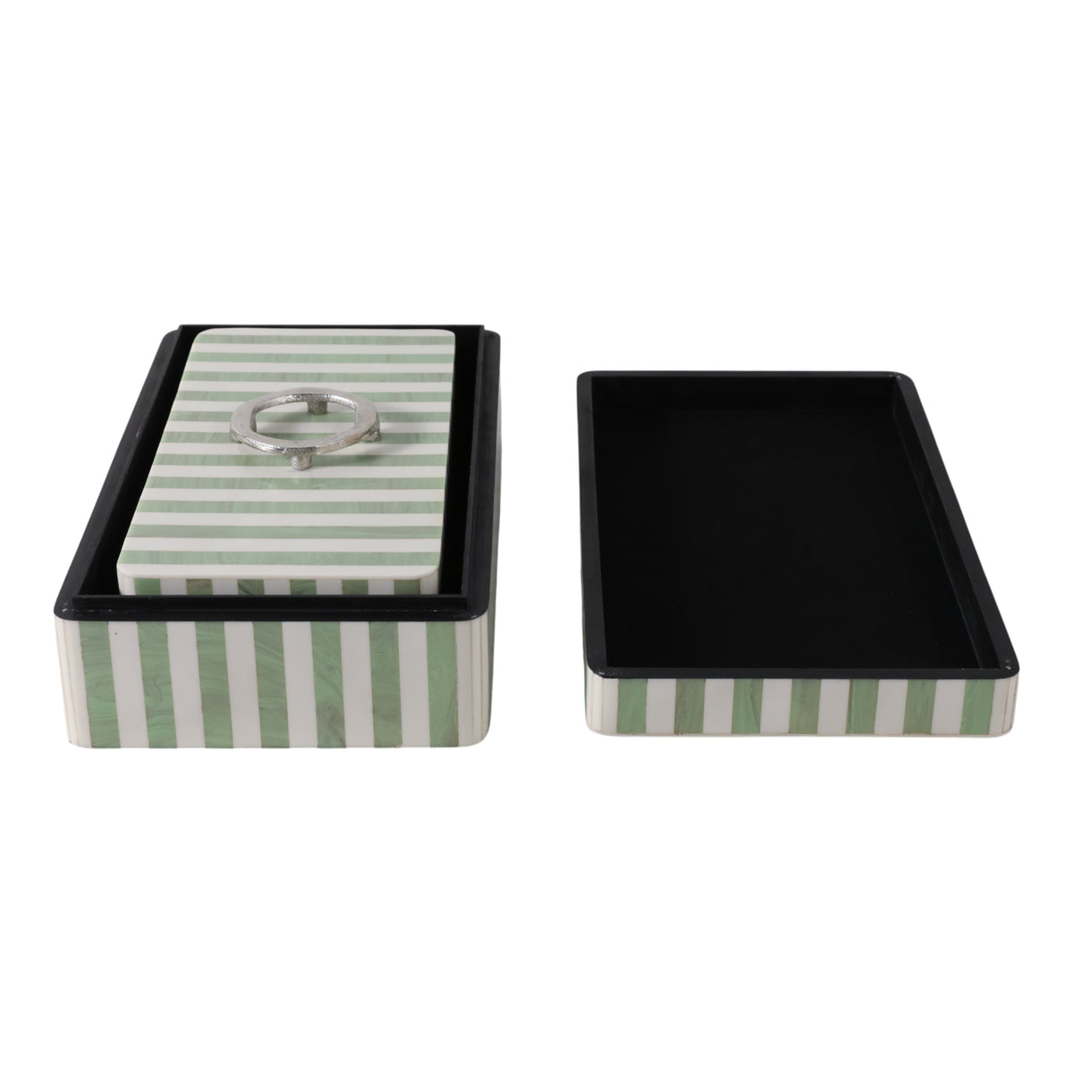 Deckerworth Green/Ivory Boxes (Set of 2)