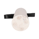 Soda Bay White/Black Marble Doorstop with Leather Handle