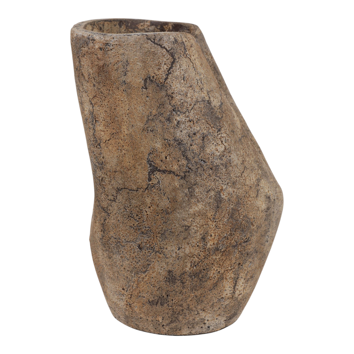 Rushbrook Brown Curvy Terracotta Vase