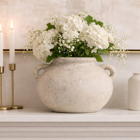 Hovley Ivory Terracotta Double Handle Vase