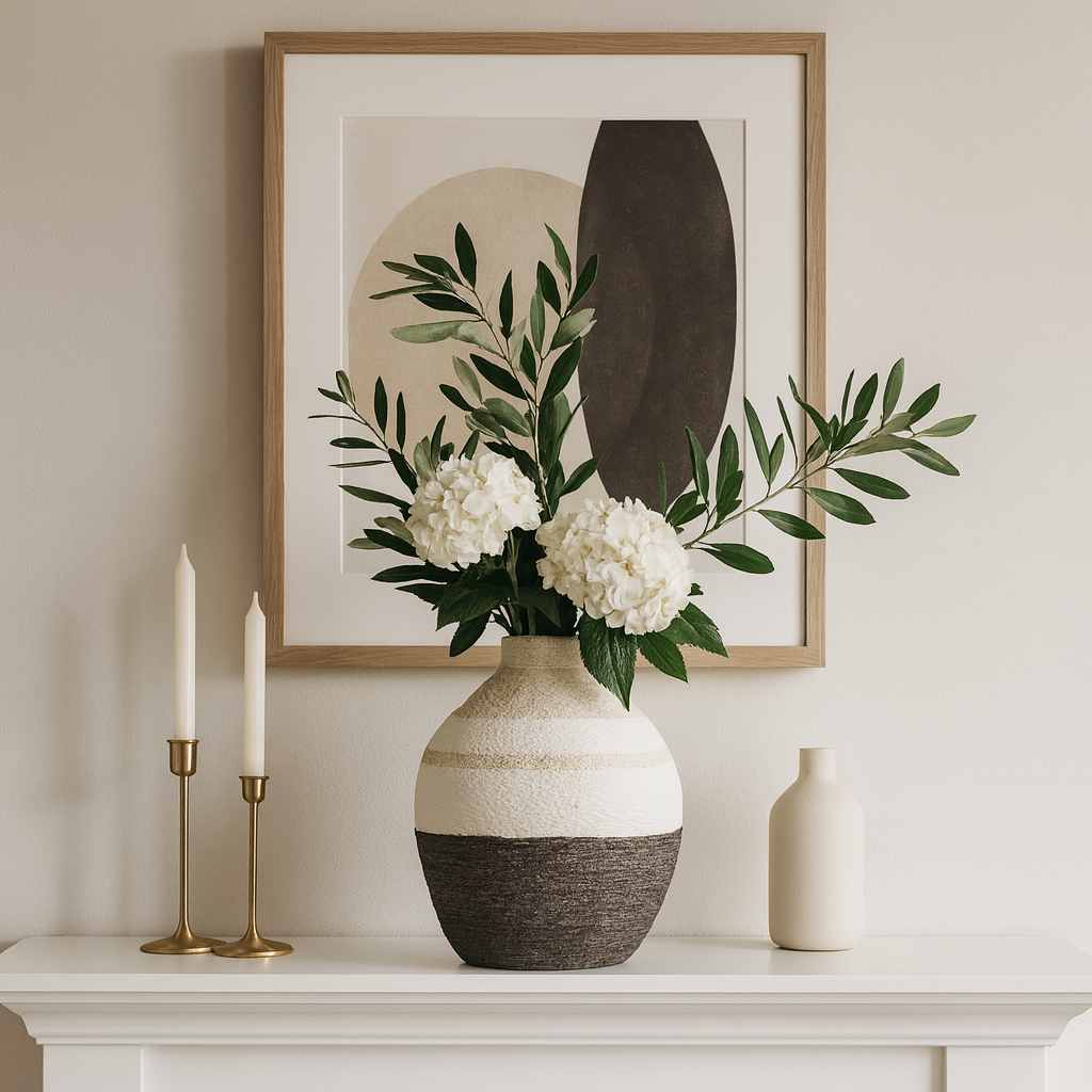 Alicemill Tan/Ivory/Black Vase