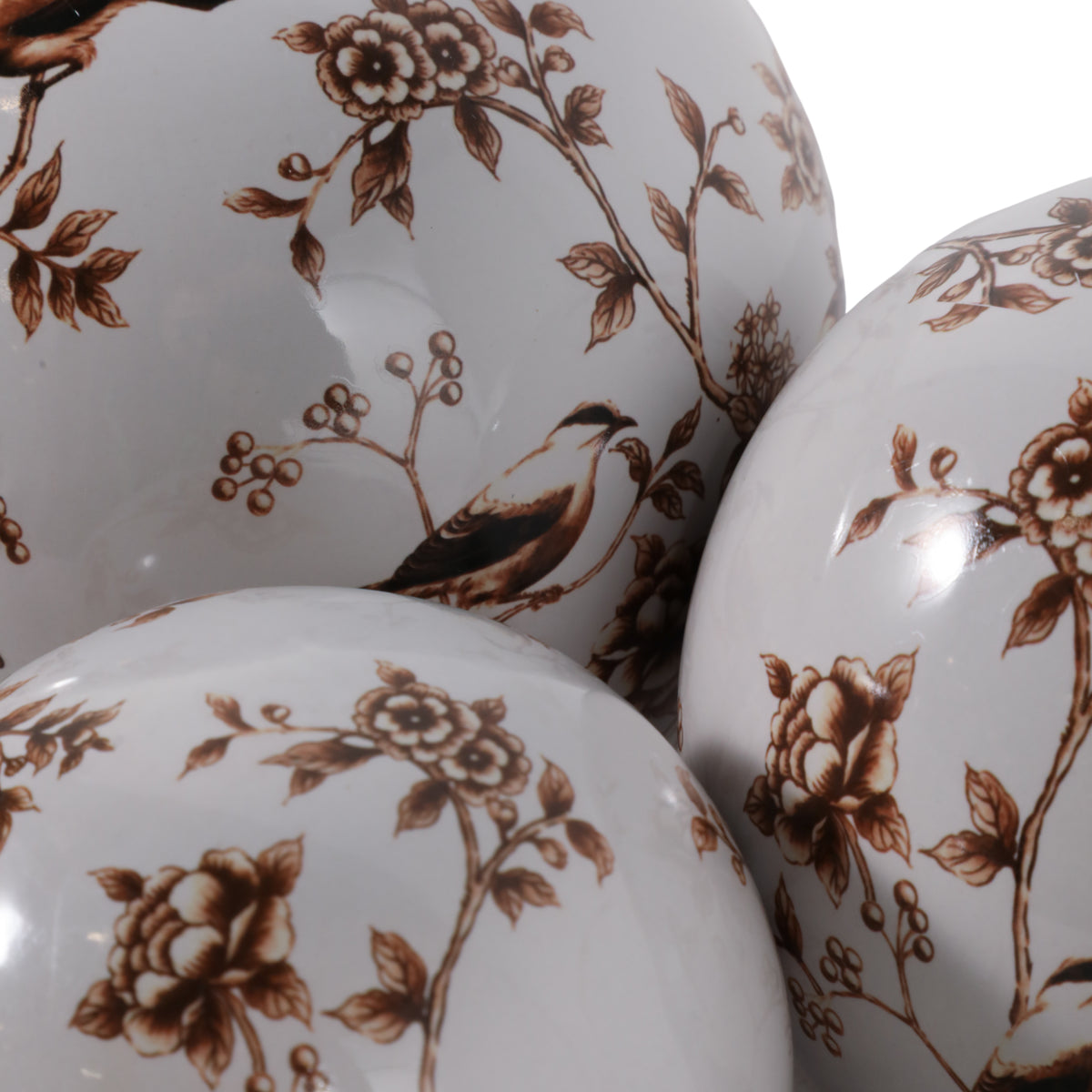 Maxbrook Brown/White Orbs (Set of 3)