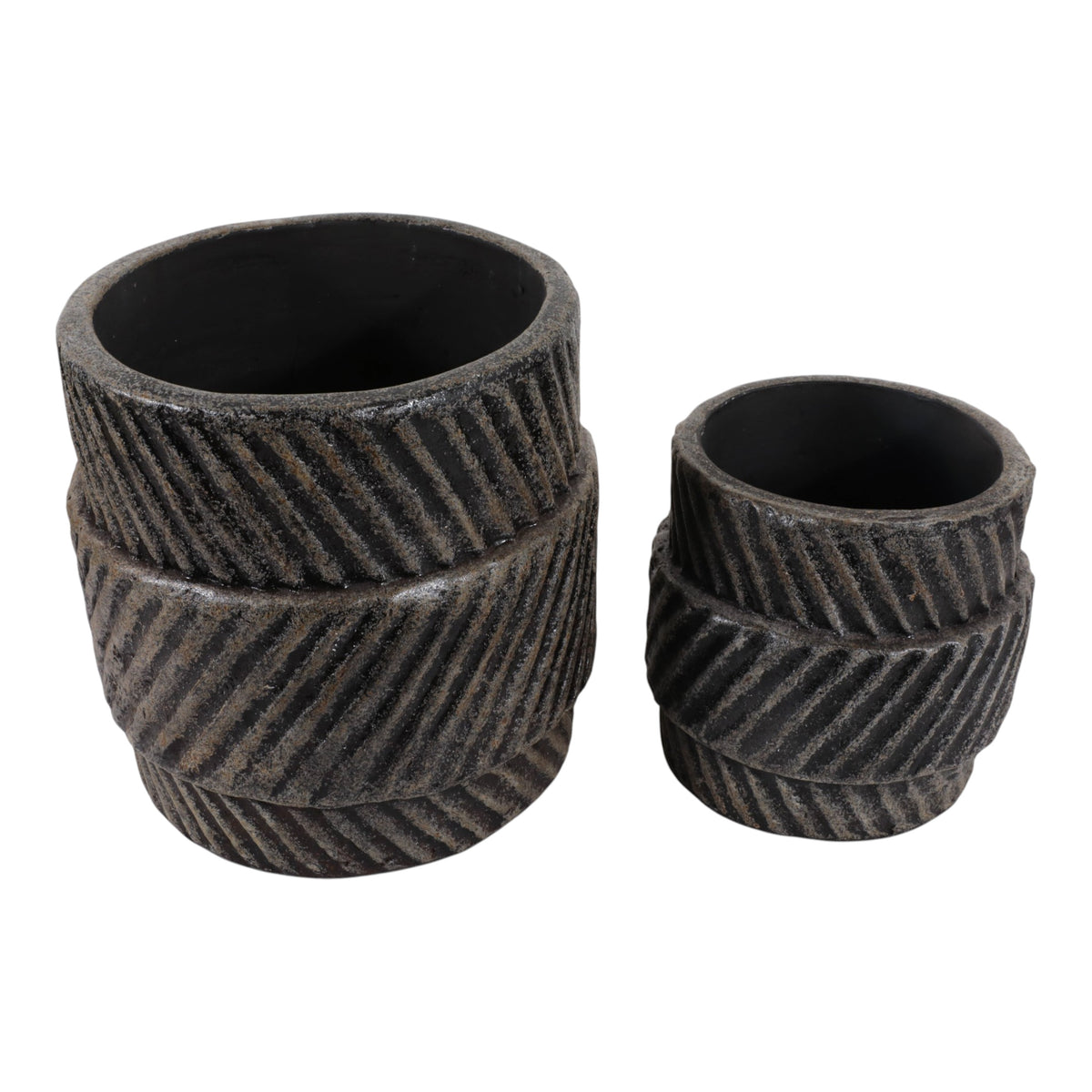 Bellcross Black/Gray Planters (Set of 2)