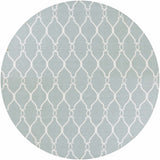 Baconton Blue/Beige Trellis Wool Rug - Clearance