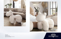 Bailey Cream Sheepskin Bench - Ornate Home