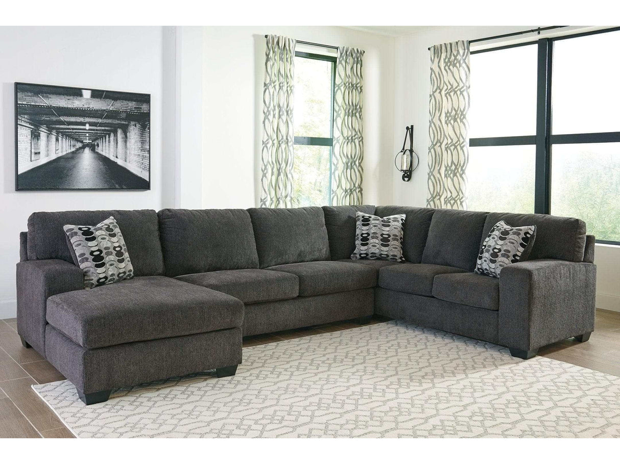 (Online Special Price) Ballinasloe Smoke 3pc Sectional w/ LAF Chaise - Ornate Home