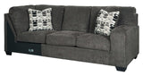 (Online Special Price) Ballinasloe Smoke 3pc Sectional w/ LAF Chaise - Ornate Home