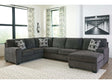 (Online Special Price) Ballinasloe Smoke 3pc Sectional w/ RAF Chaise - Ornate Home